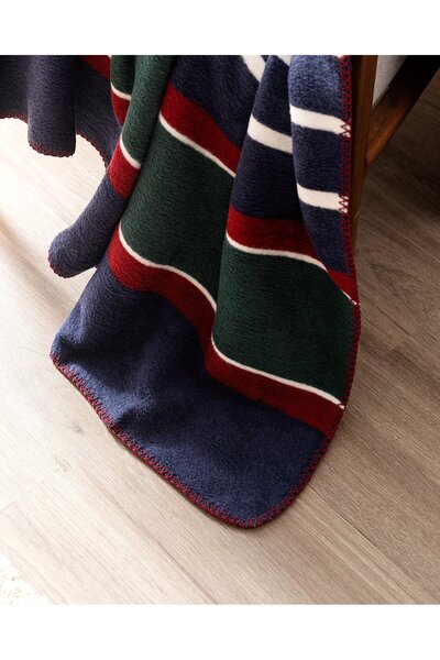 Madame Coco Lozere Baumwoll-Jacquard-TV-Decke - Marineblau