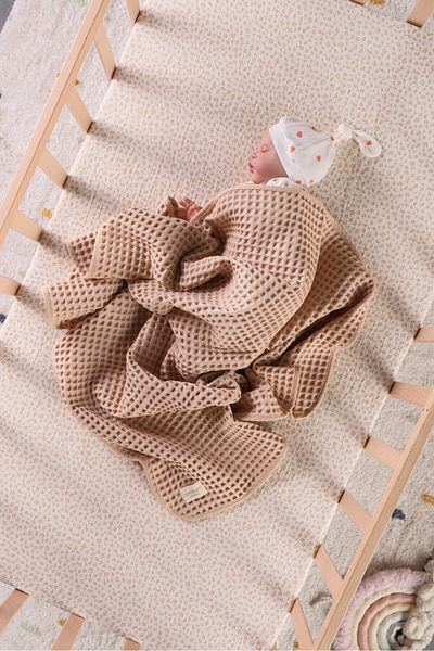 Bondberro Waffle Multi Muslin Fabric Baby and Kids Blanket