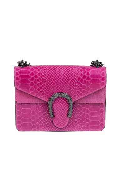 TORO NERO Γυναικεία Τσάντα από Φούξια Φυσικό Δερμάτινο Dalia Small