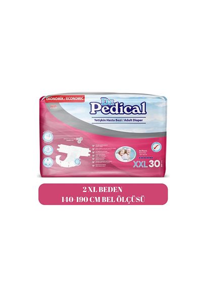 Dr.Pedical Dr. Pedical Belbant Textile Surface Patient Diapers XXL 60 Pieces