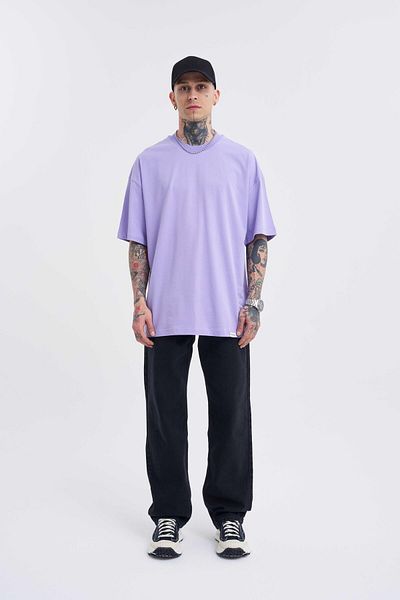 Machinist Ανδρικό μπλουζάκι Basic Super Cotton Oversize Λιλά