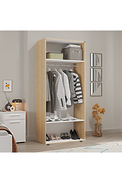 Adore Mobilya Trendline 2 Kapaklı Gardırop - Florida Meşe 80x187x47 cm
