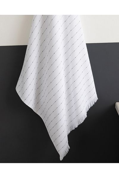 Madame Coco Πετσέτα μπάνιου Soderna Cotton - Λευκό/Γκρι