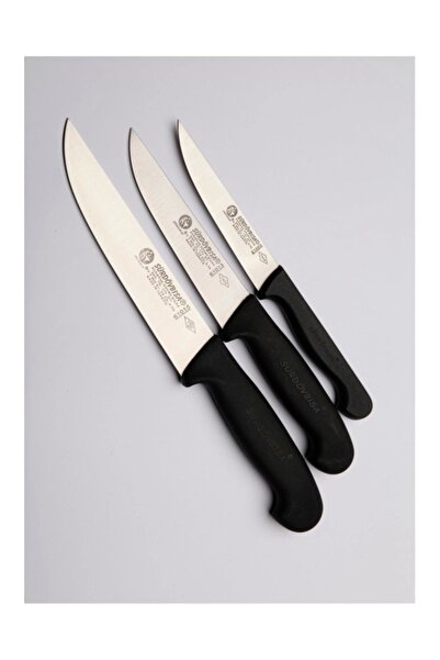 Sürdövbısa 3'lü Siyah Mutfak Seti Plastik Sap