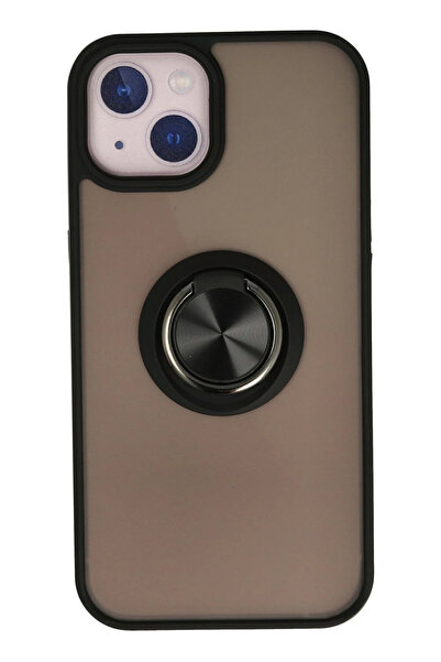 NewFace حافظة آيفون 13 من السيليكون مع حلقة مونتريال - أسود 1492229709