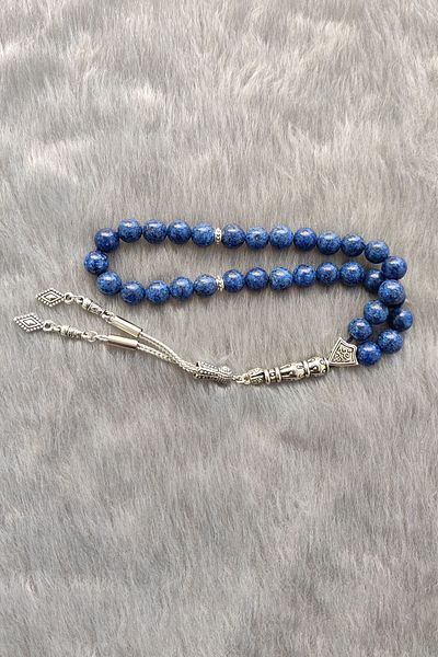 Chavin 8 mm Lapis Stone Natural Stone Rosary Ey12