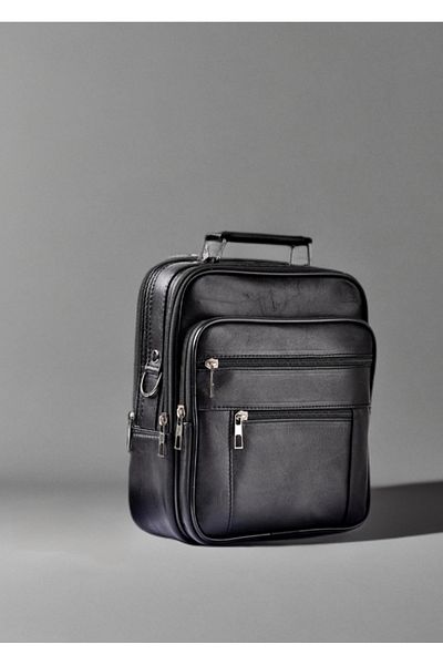 Liva Genuine Leather Steel Case Men's Hand and Shoulder Bag (Large Size)