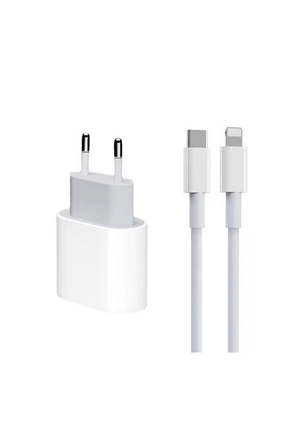 OEM Încărcător pentru iPhone 14/13/12/11/iPad/AirPods compatibil, 1M Type-C, cablu Lightning, încărcare rapidă 20W