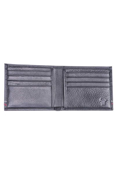 Toro Nero Men's Wallet Made Of Genuine Black Leather Double Line Wallet