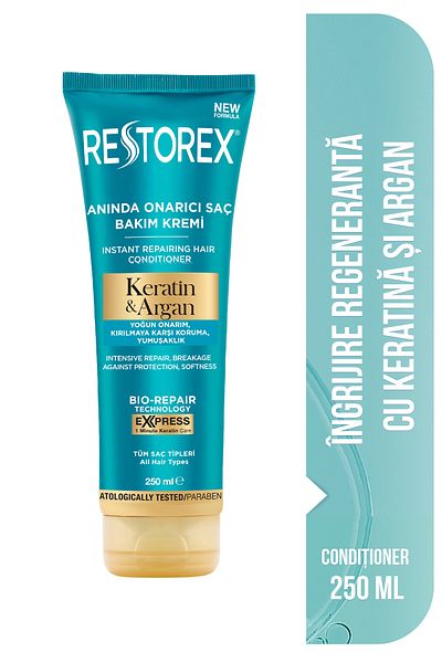 Restorex Cremă de îngrijire a părului cu cheratina și argan 250 ml - păr deteriorat și deteriorat