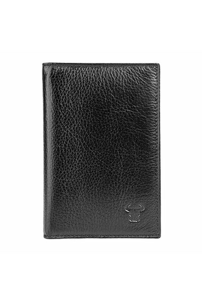 Toro Nero Men's Wallet Made Of Black Genuine Leather Document Leather