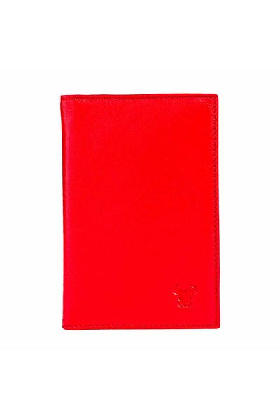 Toro Nero Men's Wallet Made Of Red Genuine Leather Document Leather