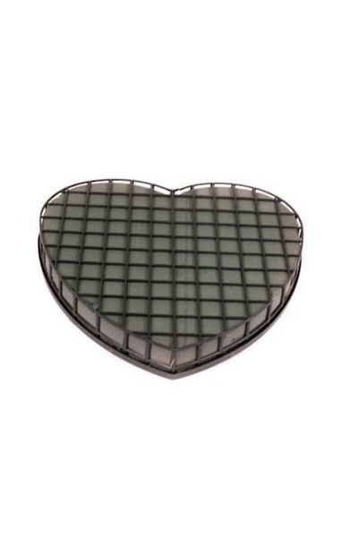 OEM Foam in plastic support, heart-shaped, 30x4.5 cm, green