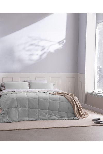 Madame Coco İlus Bamboo Double Comforter Set - Gray