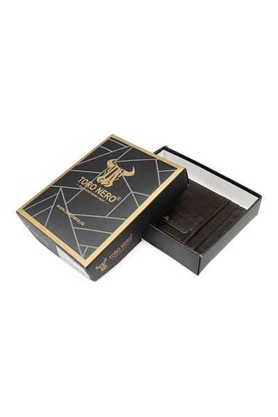 Toro Nero Men's Card Holder Made Of Brown Genuine Leather Amis