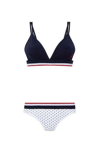 U.S. Polo Assn. U.S. Polo Assn. Set sutien și chiloți cu buline pentru femei