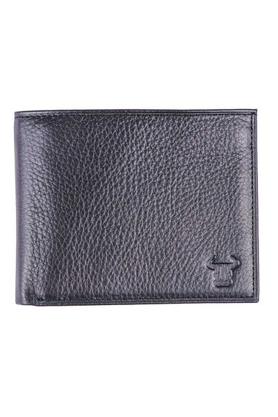 Toro Nero Men's wallet made of genuine leather black-brown No Line Wallet