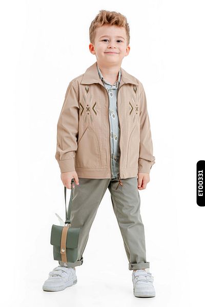 xo kids moda Boy's Top and Bottom Suit 4-8 Years 6530