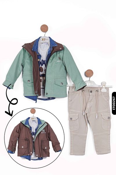 xo kids moda Boy's Top and Bottom Set 12-36 Months 11055