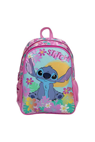 SUNCE حقيبة ظهر مدرسية ديزني ستيتش بسحاب وحجرتين، 14.3 × 10.63 × 5.9 بوصة