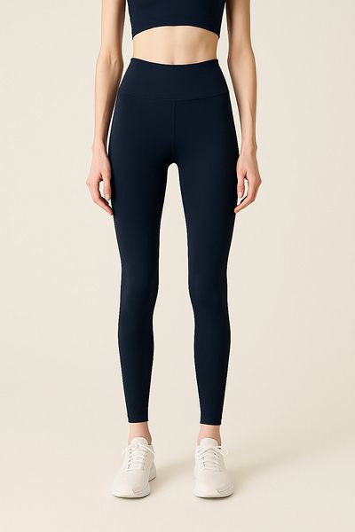 HNX Women's High Waist Tight Full Length Sports Leggings |   Navy Blue