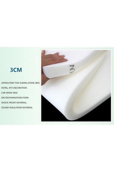 OEM Dense upholstery foam, Polyurethane 200x100cm, thickness 3 cm, ideal for upholstery applications