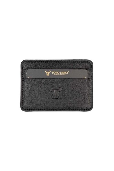 Toro Nero Men's Card Holder Made Of Black Genuine Leather Aris