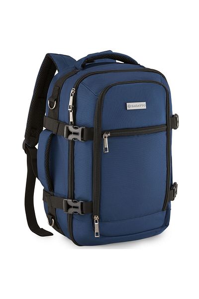 zagatto Hand Luggage Backpack ®, Blue, 40x20x25 Cm, Waterproof, Airline Fit, Zg921