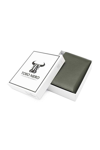 Toro Nero Women's wallet made of green genuine leather Little