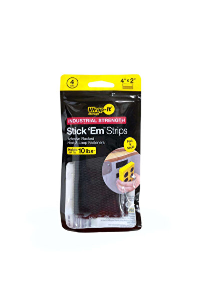 Wrap-It Storage شرائط لاصقة لاصقة من Stick 'Em مزودة بشريط لاصق وحلقة مقاس 4 ...