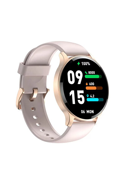 Smart Vibe Έξυπνο ρολόι Super AMOLED WiX™ GRANDE 1,43" Infinity Vision, Κλήσεις Bluetooth, Φωνητικός βοηθός, Χρυσό