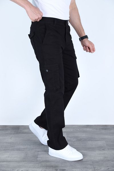 sports here Εποχιακό λινό παντελόνι με ίσιο πόδι Cargo Pocket