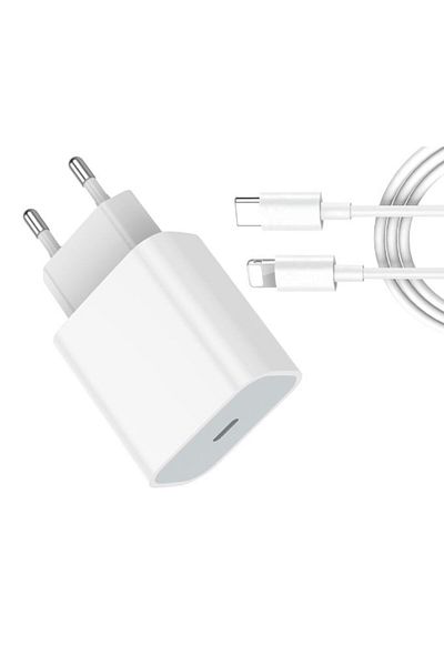 OEM Set încărcător compatibil cu iPhone, încărcător rapid USB-C 20W și cablu USB-C Lightning, pentru iPhone