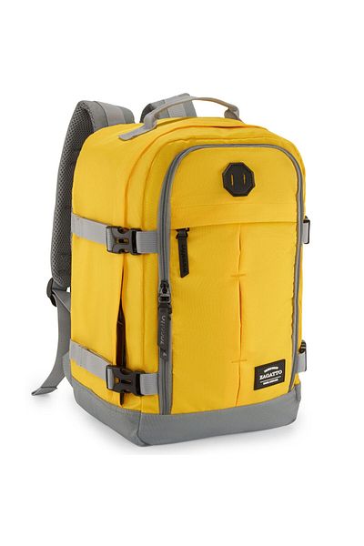 zagatto Cabin Backpack ®, Yellow-grey, 20l, 40x20x25 Cm, Wizz/ryanair Fit, Waterproof, Zg928
