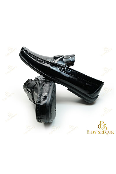 By Selçuk Лофер Чорний Кроко Дизайн Шкіра Ортопедичний Повсякденний Класичний Взуття