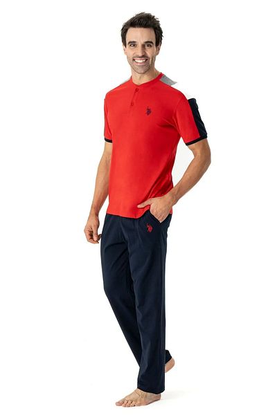 U.S. Polo Assn. Σετ πυτζάμες με κοντό μανίκι US Polo Assn Ανδρικά κουμπιά