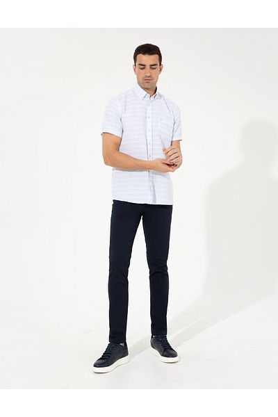 Pierre Cardin Παντελόνι καμβά Navy Blue Slim Fit 50251460-vr033