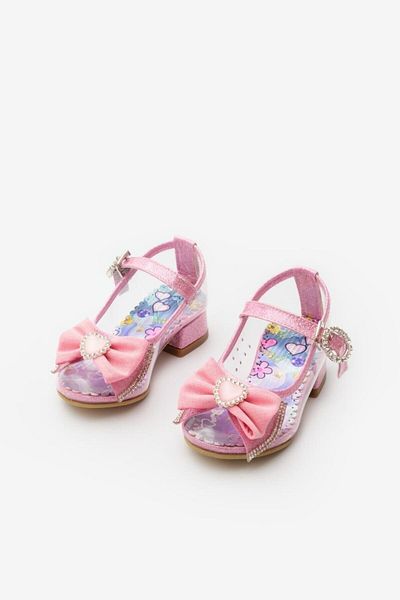 Le Mabelle Pink Bow Transparent Girls' Shoes