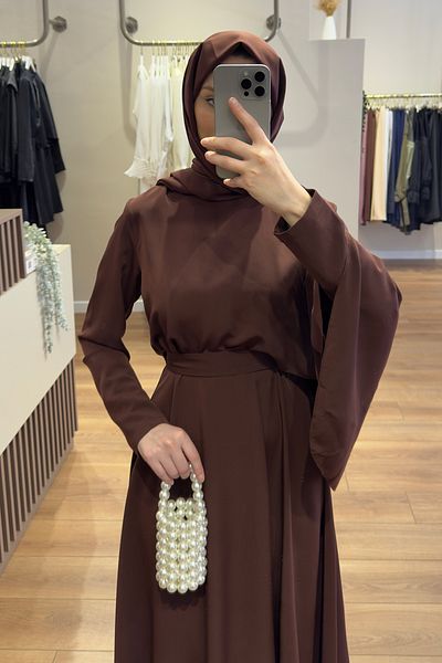 Birgül Bektaş Cloak Detailed Dress