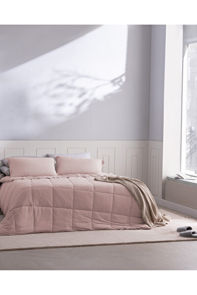 Madame Coco İlus Bambu Çift Kişilik Comforter Set - Pudra