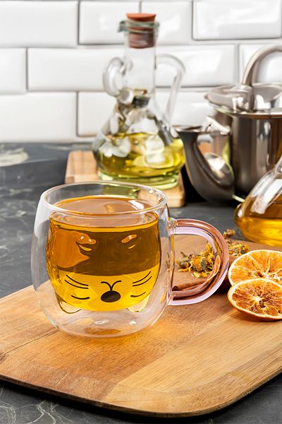 Glass In Love Double Walled Borosilicate Mug - With Cat