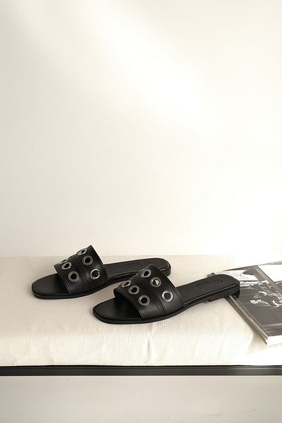 Meral Özgenç Flat Slippers with Ring Band