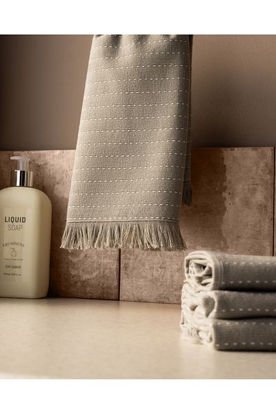 Madame Coco Eleta 4-Piece Cotton Hand Towels - Gray