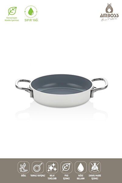 Amboss Sera Nova Yanmaz Yapışmaz Seramik Sahan 20 cm – Beyaz