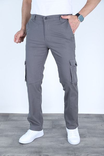 sports here Εποχιακό λινό παντελόνι με ίσιο πόδι Cargo Pocket