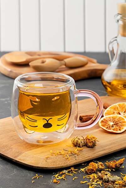 Glass In Love Double Walled Borosilicate Mug - With Cat