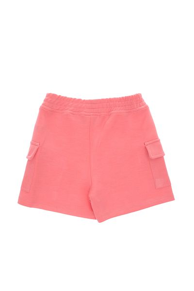 U.S. Polo Assn. Girl's Pink Relax Fit Cargo Pocket Knitted Shorts 50300980-Vr041