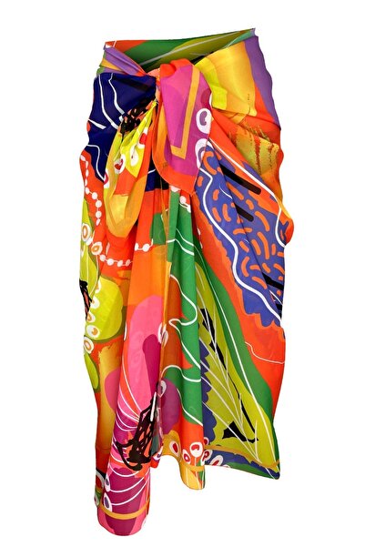 Bolder Shelly Chiffon Orange Flower Pareo (150*100 cm)