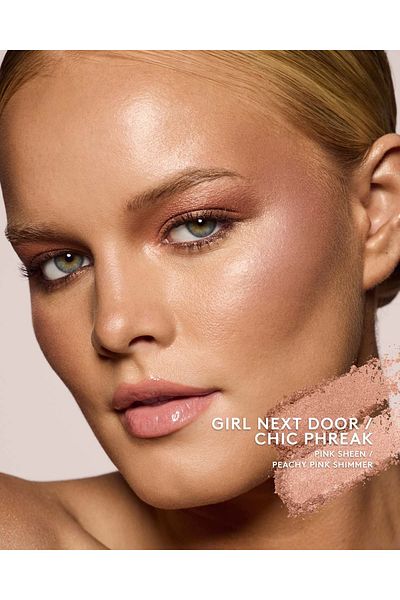 FENTY BEAUTY Fenty Killawatt Highlighter Girl Next Door/Chic Phreak – Pink & Peach Glow Duo Compact, 3.6g