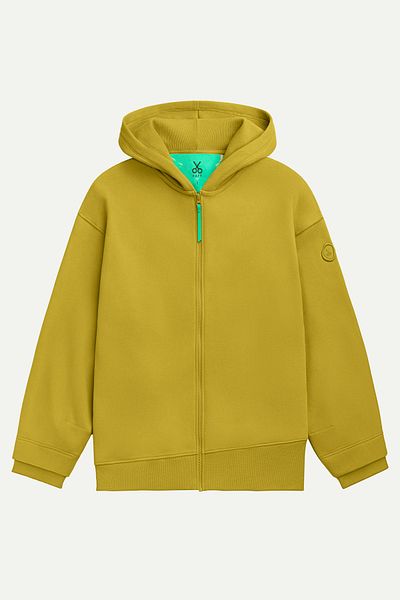 KAFT Unisex φούτερ με φερμουάρ Oversize Hoodie - Zipoc - Moss